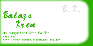 balazs kren business card